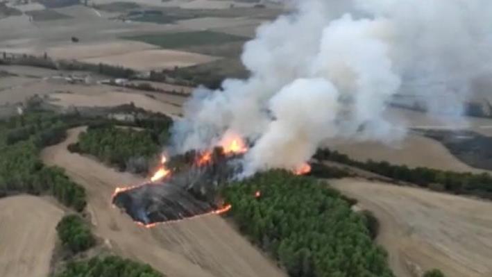 Un incendio la tarde de este viernes en Enériz.