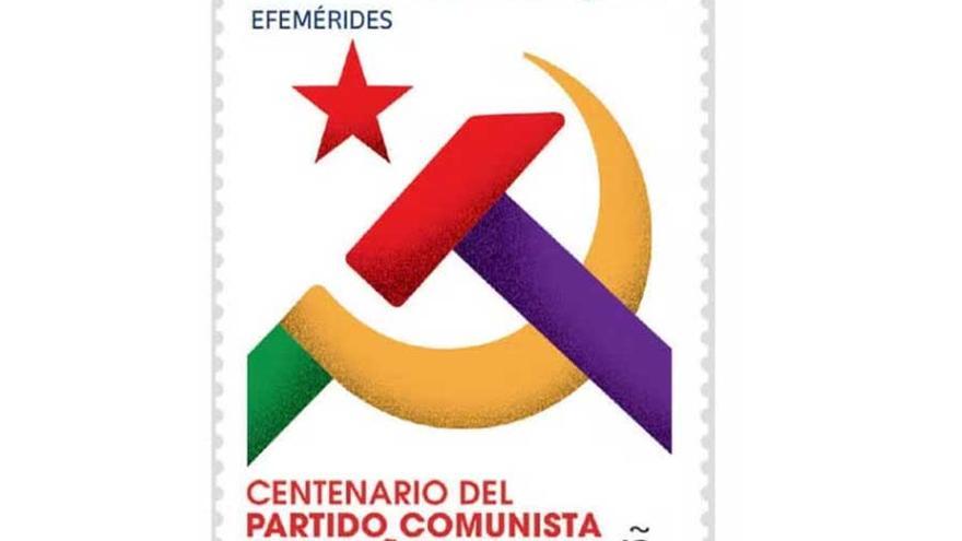 El sello que conmemora el centenario del PCE