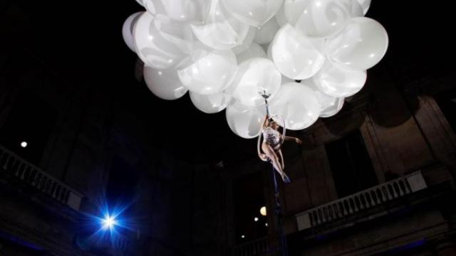 Momento del espectáculo que se ofrecerá el viernes para el encendido navideño.