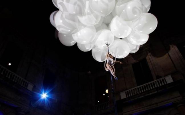 Momento del espectáculo que se ofrecerá el viernes para el encendido navideño.
