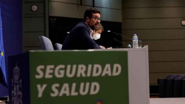 El secretarios de Estado de Empleo, Joaquín Pérez Rey, durante la presentación de los datos del paro este martes.