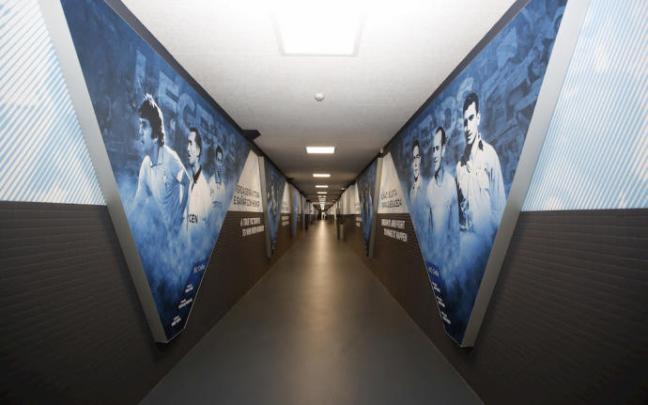 Imagen del túnel de vestuarios de Balaídos.