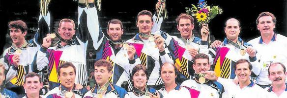 Los ganadores de la medalla de bronce en los Juegos de Atlanta'96. Foto: RFEF