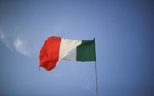 Una bandera de Italia.