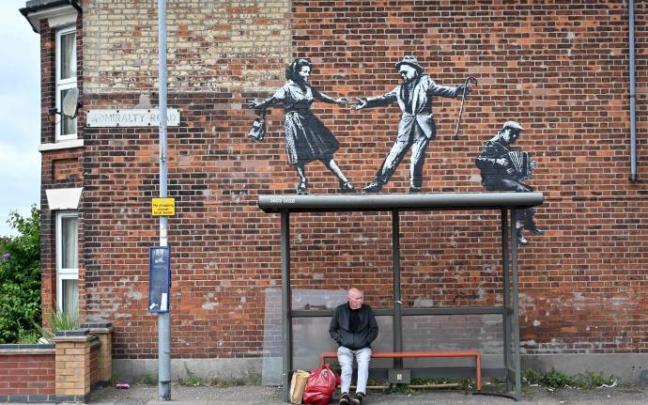 Una de las obras de Banksy. Una de las obras de Banksy.
