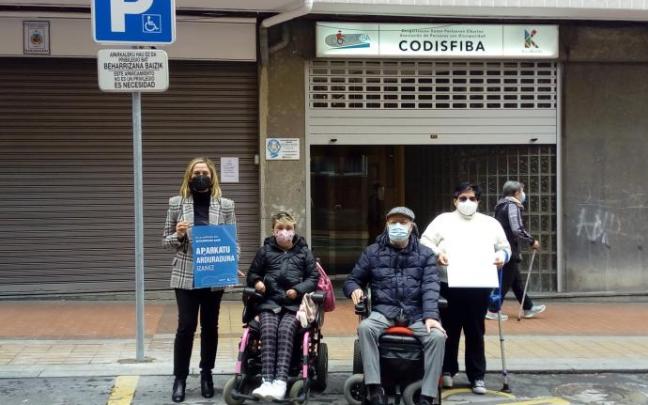 Del Campo, en la plaza de la sede de Codisfiba.