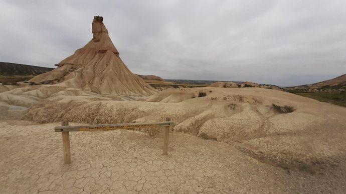 Vista de Castildetierra, en las Bardenas Reales.