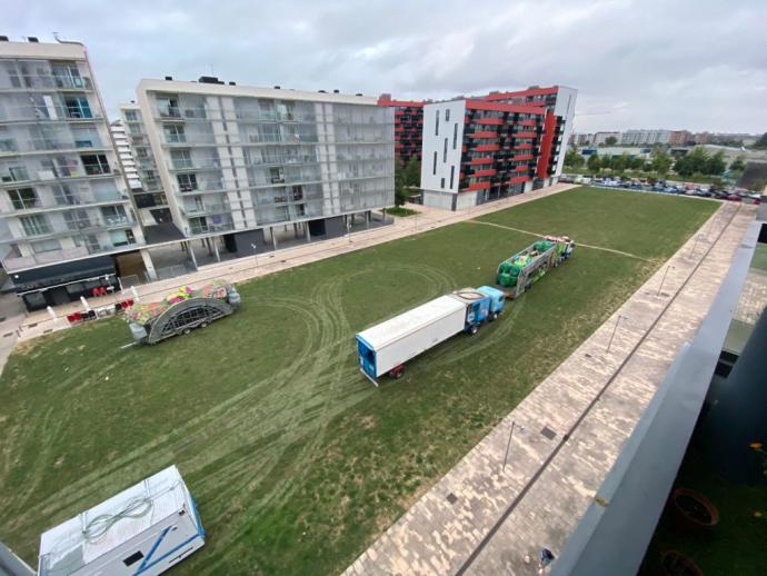 Lugar donde se instalarán las barracas en Zabalgana a partir del 21 de julio.