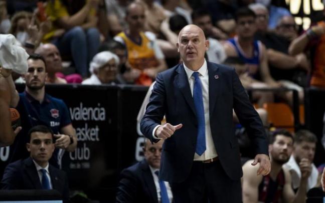 Spahija, durante el tercer partido de la eliminatoria contra el Valencia Basket