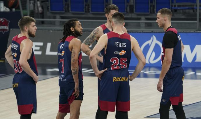 Varios jugadores del Baskonia en una imagen de archivo.