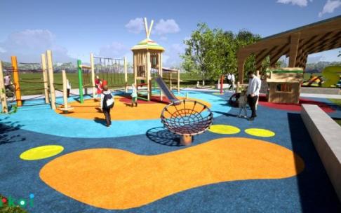 Infografía del aspecto que tendrá el parque. Infografía del aspecto que tendrá el parque.