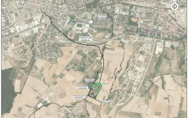 Alzado de las actuaciones en el sur de Vitoria. Alzado de las actuaciones en el sur de Vitoria.