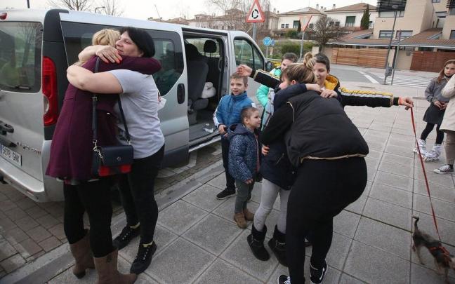 Llegada de familias ucranianas a Navarra el pasado mes de marzo.