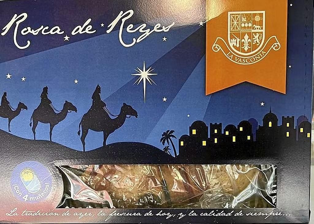 Una de la las cajas en las que La Vasconia sirve el tradicional rosco.