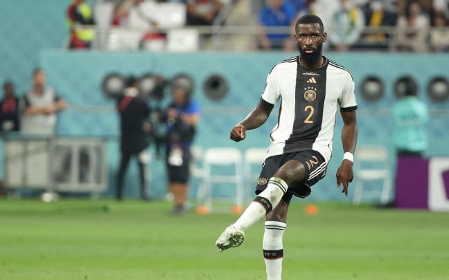 R&uuml;diger en una imagen del partido ante Jap&oacute;n.