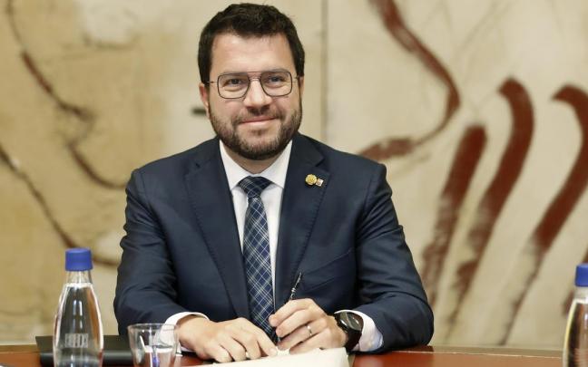 El president de la Generalitat, Pere Aragonès, durante a la reunión semanal del Govern, celebrada este martes. El president de la Generalitat, Pere Aragonès, durante a la reunión semanal del Govern, celebrada este martes.