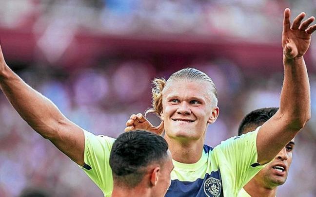 Haaland debuta en la Premier con un doblete Haaland debuta en la Premier con un doblete