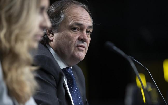 Aperribay, durante la comparecencia de este viernes.