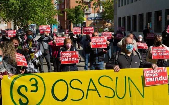 Imagen de archivo de una concentraci&oacute;n de la Plataforma Navarra de Salud.