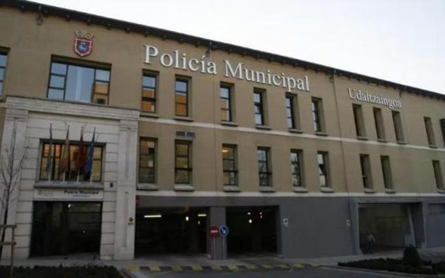 Exterior de las dependencias de la Policía Municipal de Pamplona.