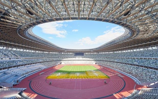 Vista del Estadio Olímpico de los Juegos de Tokyo 2020. Vista del Estadio Olímpico de los Juegos de Tokyo 2020.