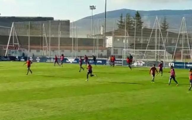 Entrenamiento de Osasuna en Tajonar del domingo 18 de diciembre
