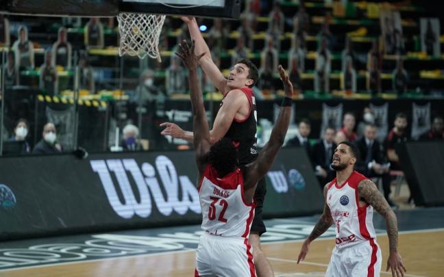 El Bilbao Basket, ante el Brose Bamberg en su &uacute;nica participaci&oacute;n en la BCL