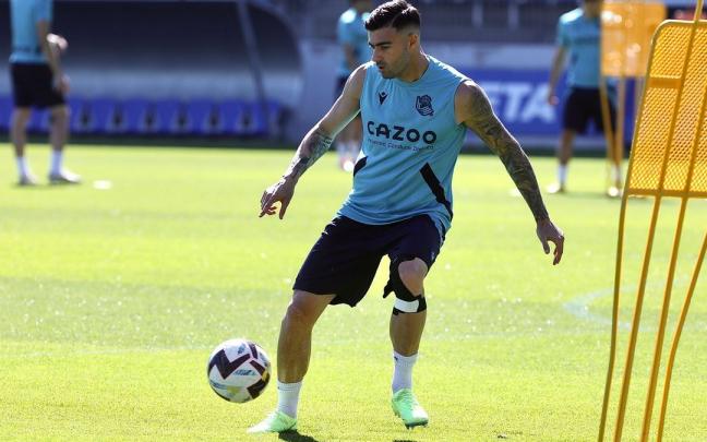 Diego Rico, en un momento del entrenamiento Diego Rico, en un momento del entrenamiento