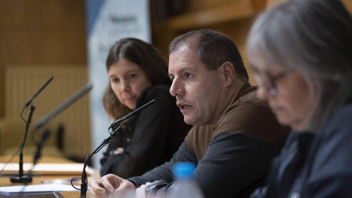 Los jefes de servicio de la OSI Donostialdea, durante su comparecencia.