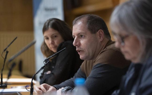 Los jefes de servicio de la OSI Donostialdea, durante su comparecencia.