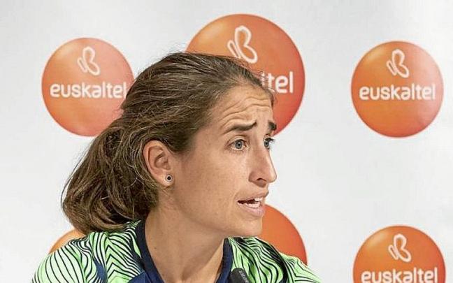 Iraia Iturregi, durante la comparecencia de ayer. | FOTO: ATHLETIC CLUB