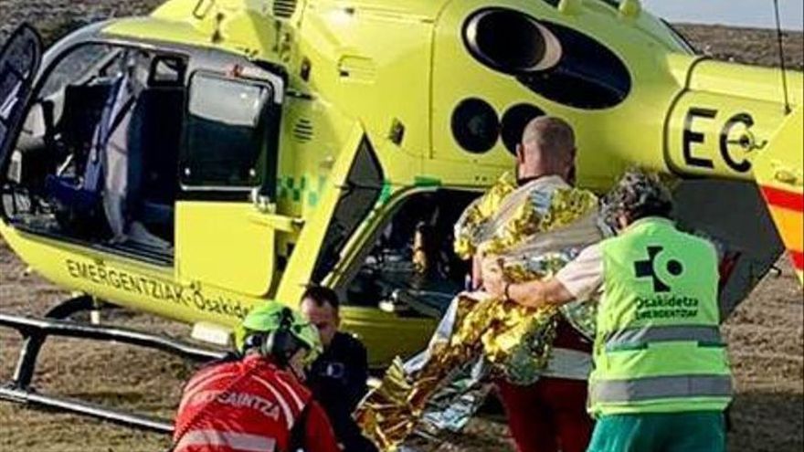 Rescatan a un ciclista en el monte San Román.