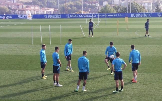 Entrenamiento de la Real, este miércoles en Zubieta Entrenamiento de la Real, este miércoles en Zubieta
