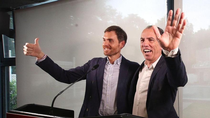 Sergio Sayas y Carlos García Adanero, en el primer acto público de su plataforma