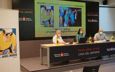 Presentación del programa de Becas de la Fundación Miguel Induráin. Presentación del programa de Becas de la Fundación Miguel Induráin.