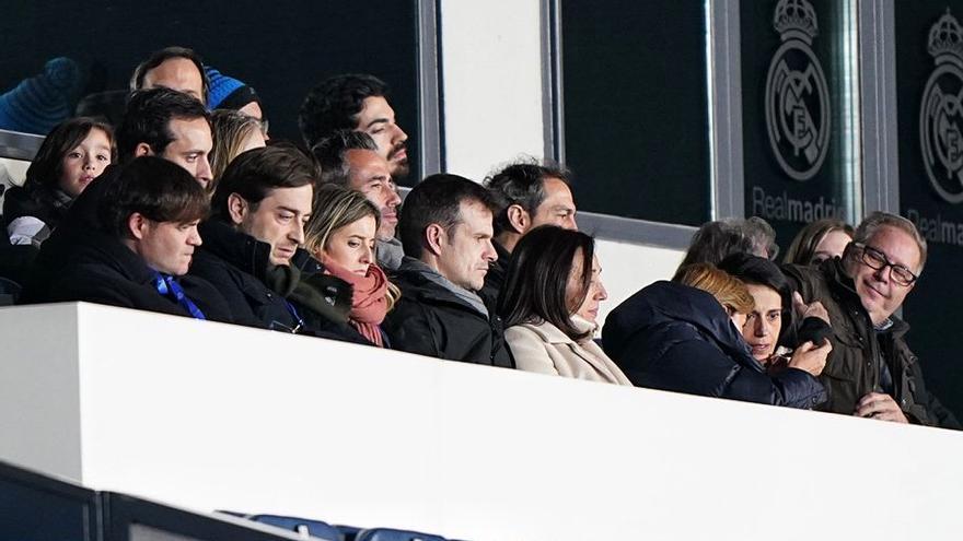 El presidente Jon Uriarte siguió el partido en directo.