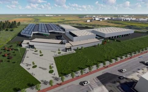 Recreación de las futuras cocheras donde se recargará el BEI por las noches.