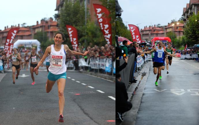 Solange Pereira y Daniel Arce, durante las ediciones de 2017 y 2019, respectivamente.