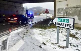 Ertzaintza el pasado 27 de noviembre durante el temporal.