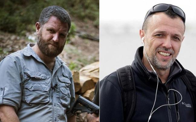Los periodistas asesinados. David Beriain, a la izquierda, y Roberto Fraile, a la derecha.