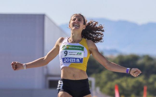 Nerea Bermejo, celebrando su victoria.