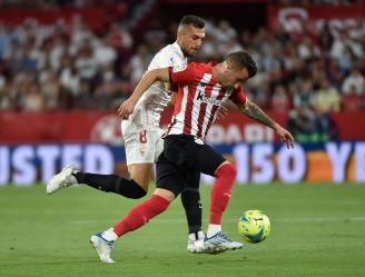 Alex Berenguer durante el partido del Athletic ante el Sevilla del domingo