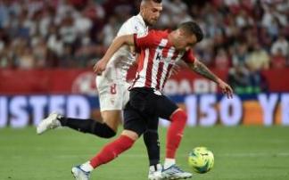 Alex Berenguer durante el partido del Athletic ante el Sevilla del domingo