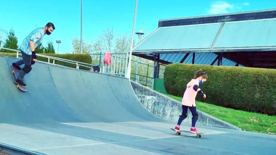 Pista de skate reformada en Zabaloetxe.