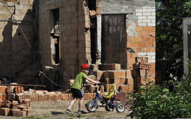 Edificios destruidos por la guerra en Ucrania.