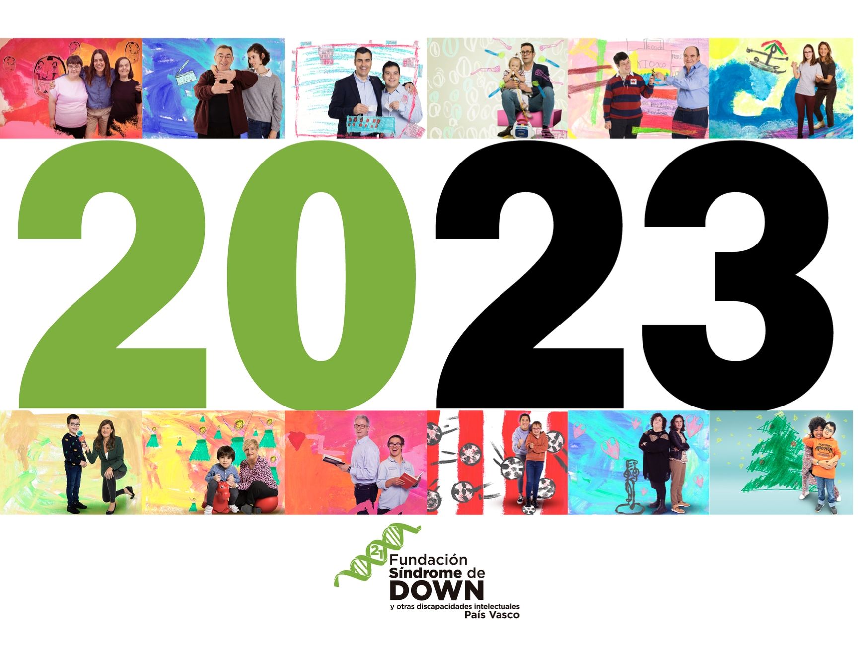 Portada del calendario de la Fundación Síndrome de Down 2023