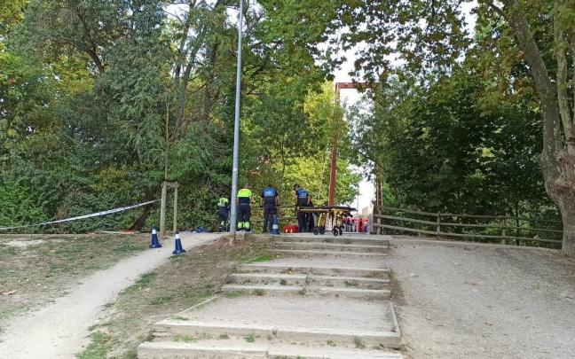 Labores de rescate del joven