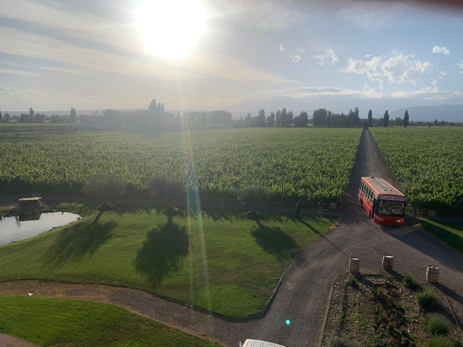 Llegada del grupo Ortzadar a las bodegas en Mendoza.
