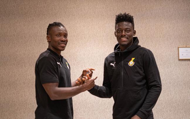 Josep Aidoo e Iddrisu Baba, durante la concentración de la selección de Ghana.