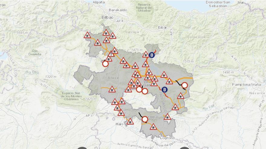 Cámaras de tráfico en Álava y Vitoria.